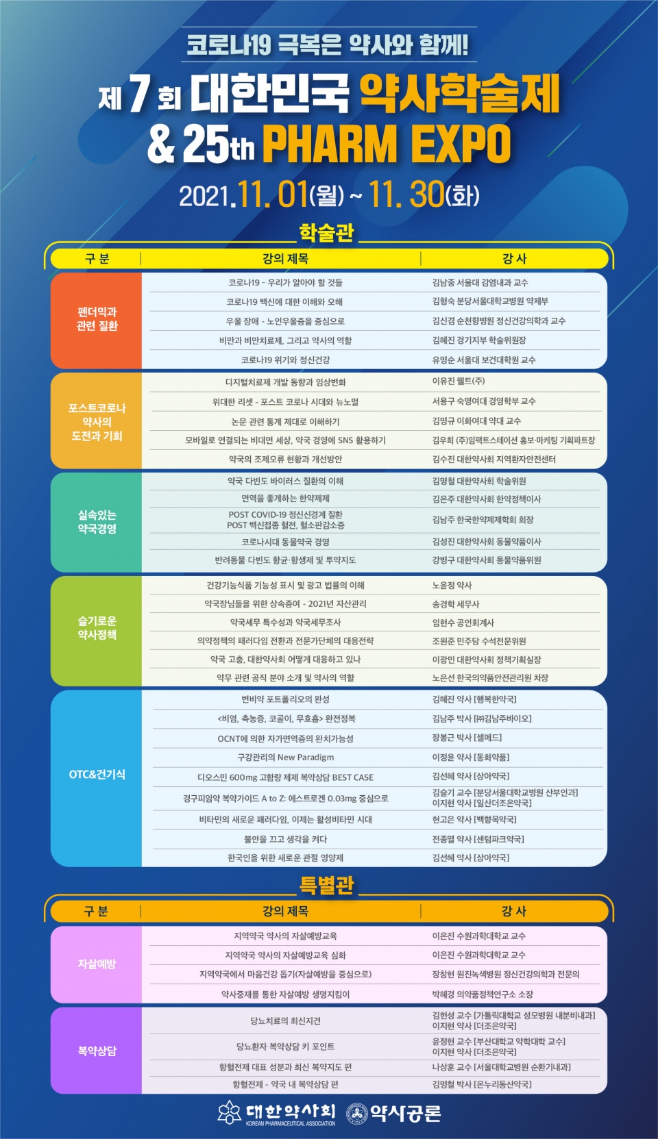 코로나19 팬데믹 속 대한민국 약사들 위한 '학술의 장' 열린다