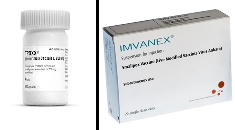 사진. (왼쪽부터) 테코비리맷(Tecovirimat), 임바넥스(Imvanex)