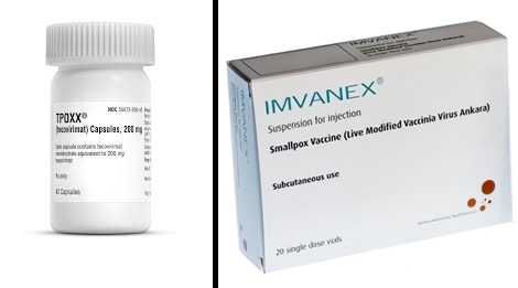 사진. (왼쪽부터) 테코비리맷(Tecovirimat), 임바넥스(Imvanex)