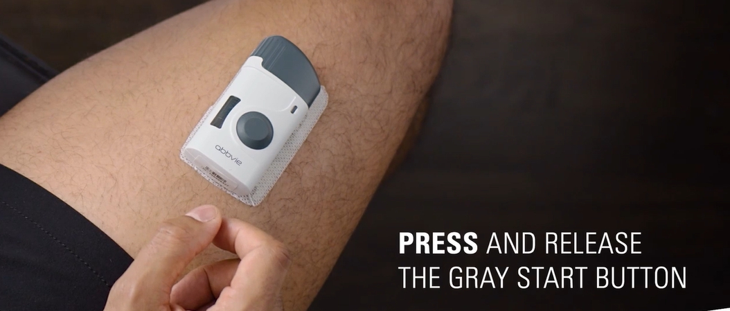 사진. 온바디 인젝터(On-Body Injector, OBI) 애브비 스카이리치 공식 홈페이지