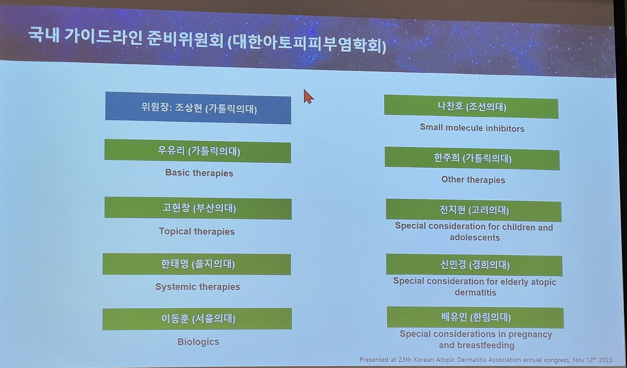 국내 가이드라인 TF 명단