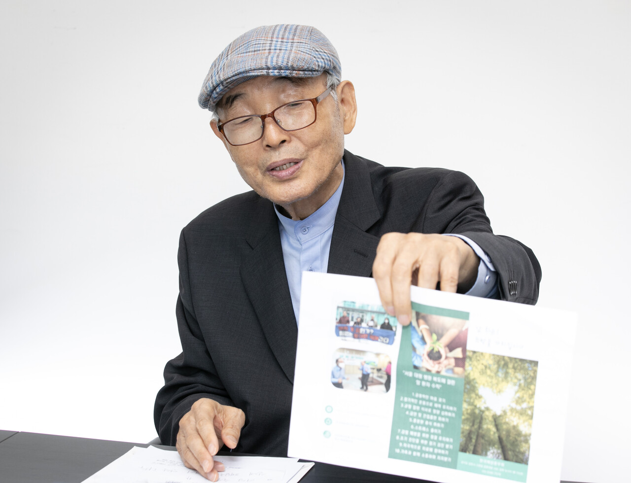 조정일 한국폐암환우회 회장이 환우회 활동을 설명하고 있다.