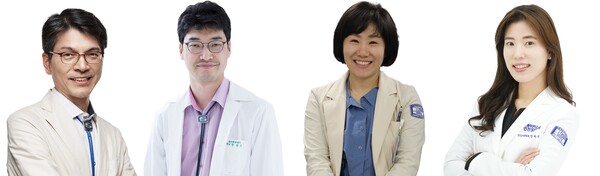 사진. (왼쪽부터) 서울성모병원 혈액병원 다발골수종센터민창기·박성수, 진단검사의학과 박명신, 인천성모병원 진단검사의학과 안아리 교수