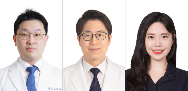 사진. (왼쪽부터) 권승원 교수, 이한결 교수, 정소민 전공의