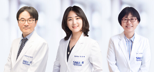 사진. (왼쪽부터) 영상의학과 김지훈 교수, 이지예 교수, 내분비대사내과 박영주 교수