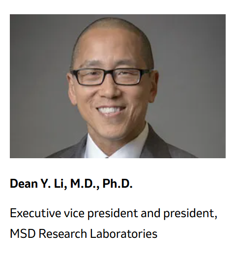 딘 리(Dean Li) MSD 글로벌 R&D 총괄 사장