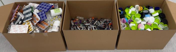 전북본부는 올해 1월부터 5월까지 본부 직원과 인근 기관 종사자, 내방 민원인 등이 자발적으로 참여해 폐의약품 315.2g, 폐건전지 8.1kg, 플라스틱 병뚜껑 913.8g을 수거했다.