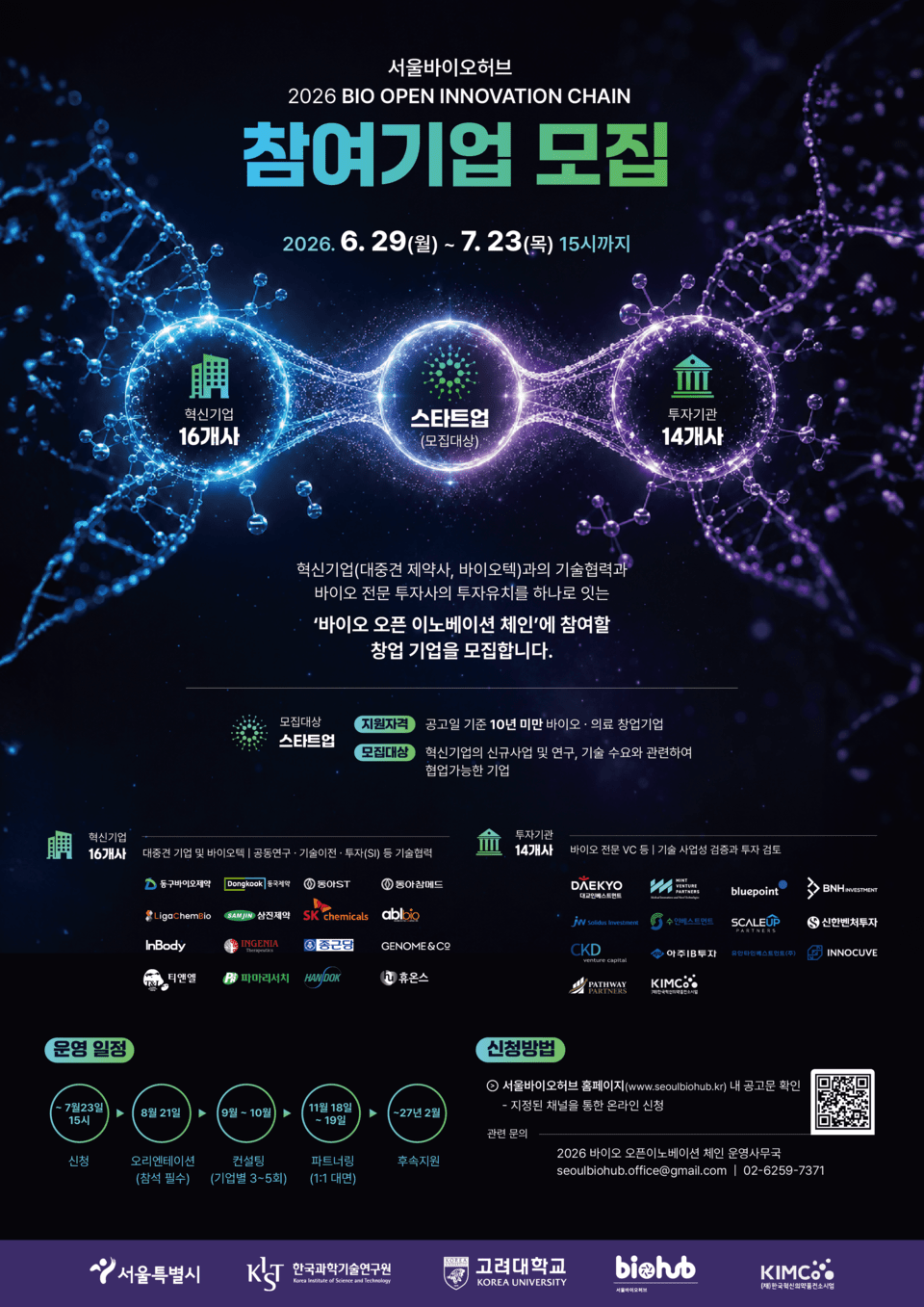 서울바이오허브, '2026 바이오 오픈이노베이션 체인' 참여사 모집 - 뉴스 썸네일 이미지